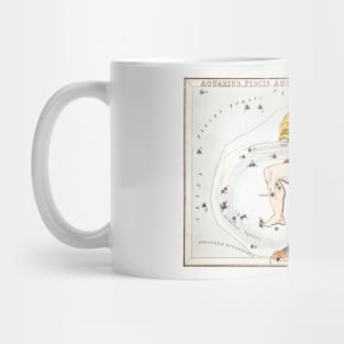 The zodiacs Aquarius, Piscis Australis and Ballon Aerostatique by Sidney Hall (1831) Mug